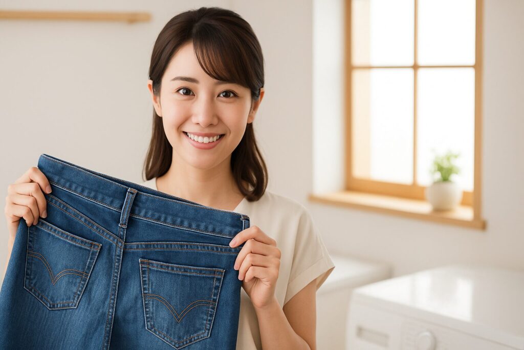 ジーンズ洗い方の洗濯機コース選択基準