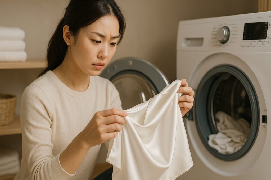 シルクを洗濯機で洗ってしまったら