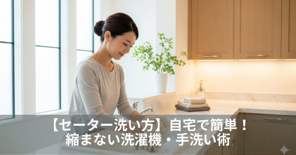 【セーター洗い方】自宅で簡単!縮まない洗濯機・手洗い術