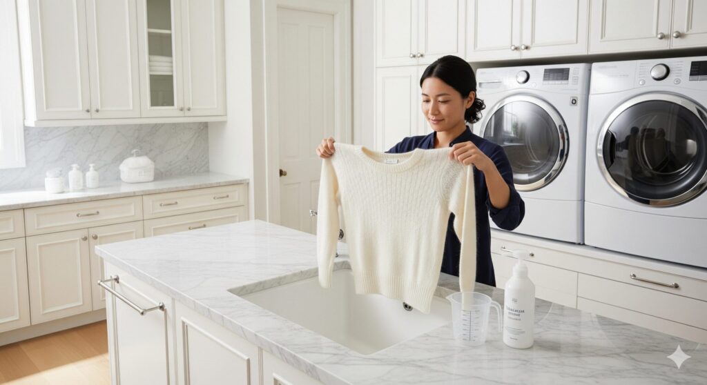 自宅でできるセーター洗い方の手順