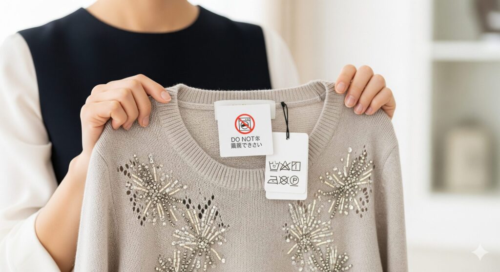 洗ってはいけないセーターの見分け方