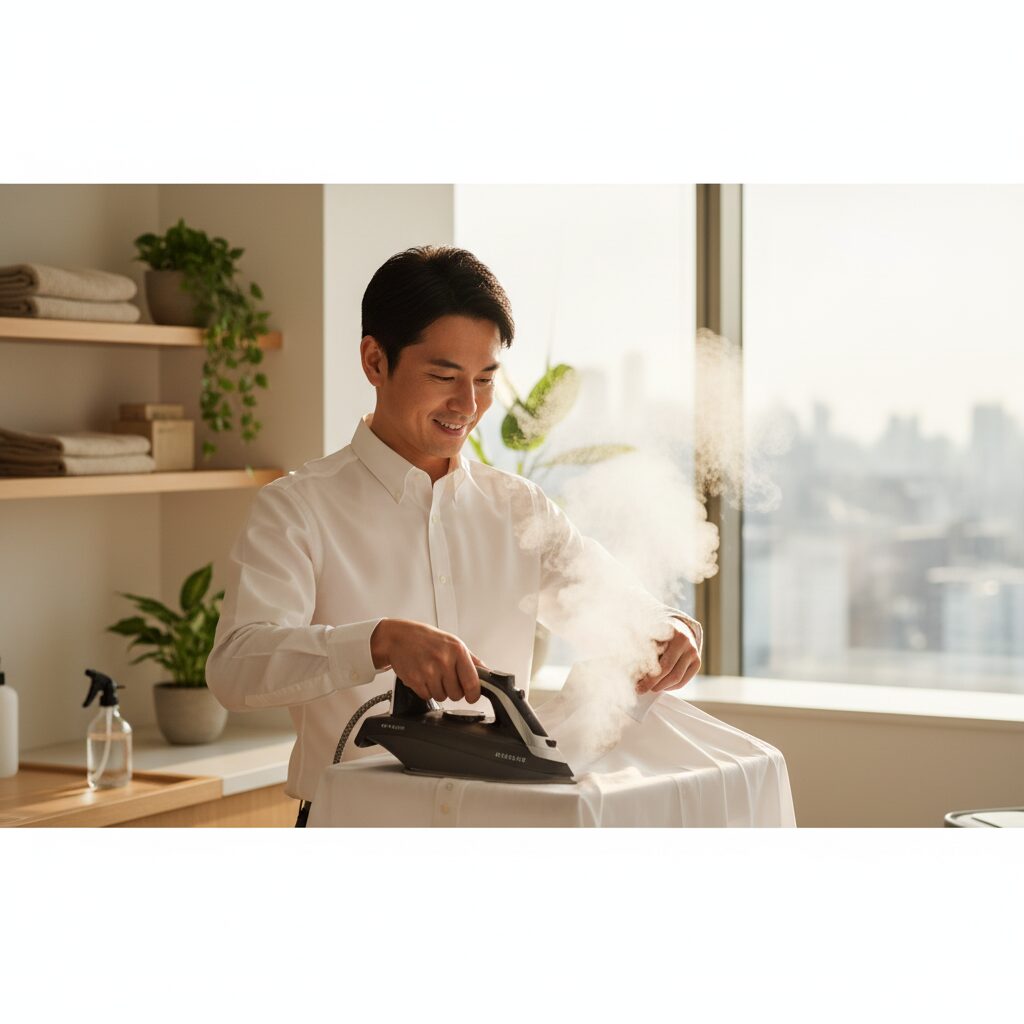 ワイシャツのアイロンにスチームは使う?