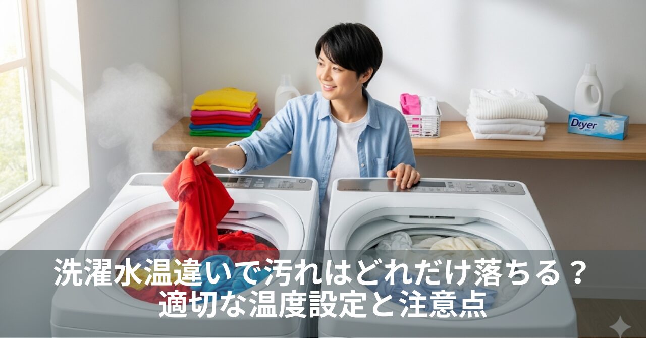 洗濯水温違いで汚れはどれだけ落ちる?適切な温度設定と注意点