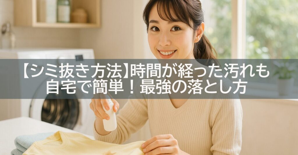【シミ抜き方法】時間が経った汚れも自宅で簡単!最強の落とし方