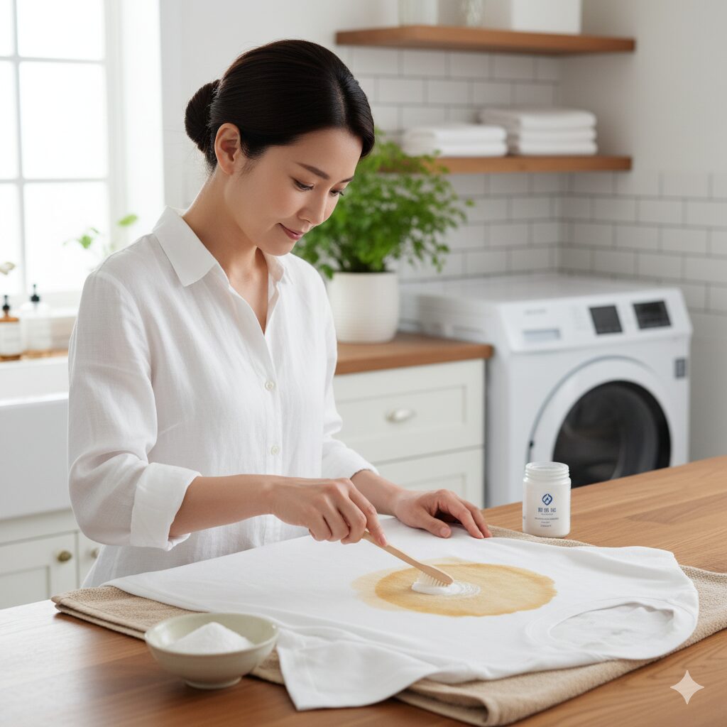 古いシミの落とし方と重曹の活用