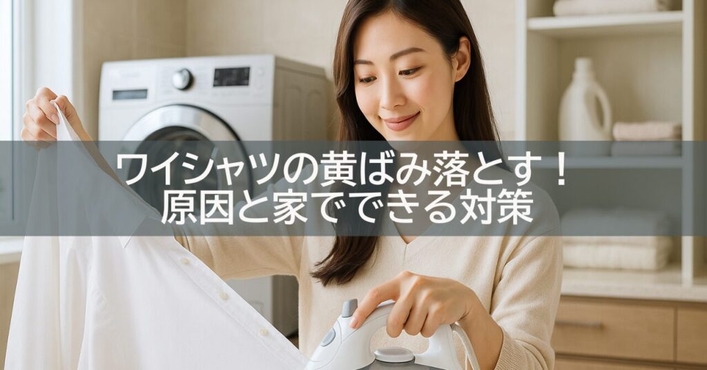ワイシャツの黄ばみ落とす!原因と家でできる対策