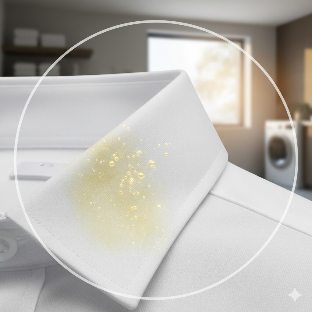 ワイシャツ黄ばみ落とす前に原因を知ろう