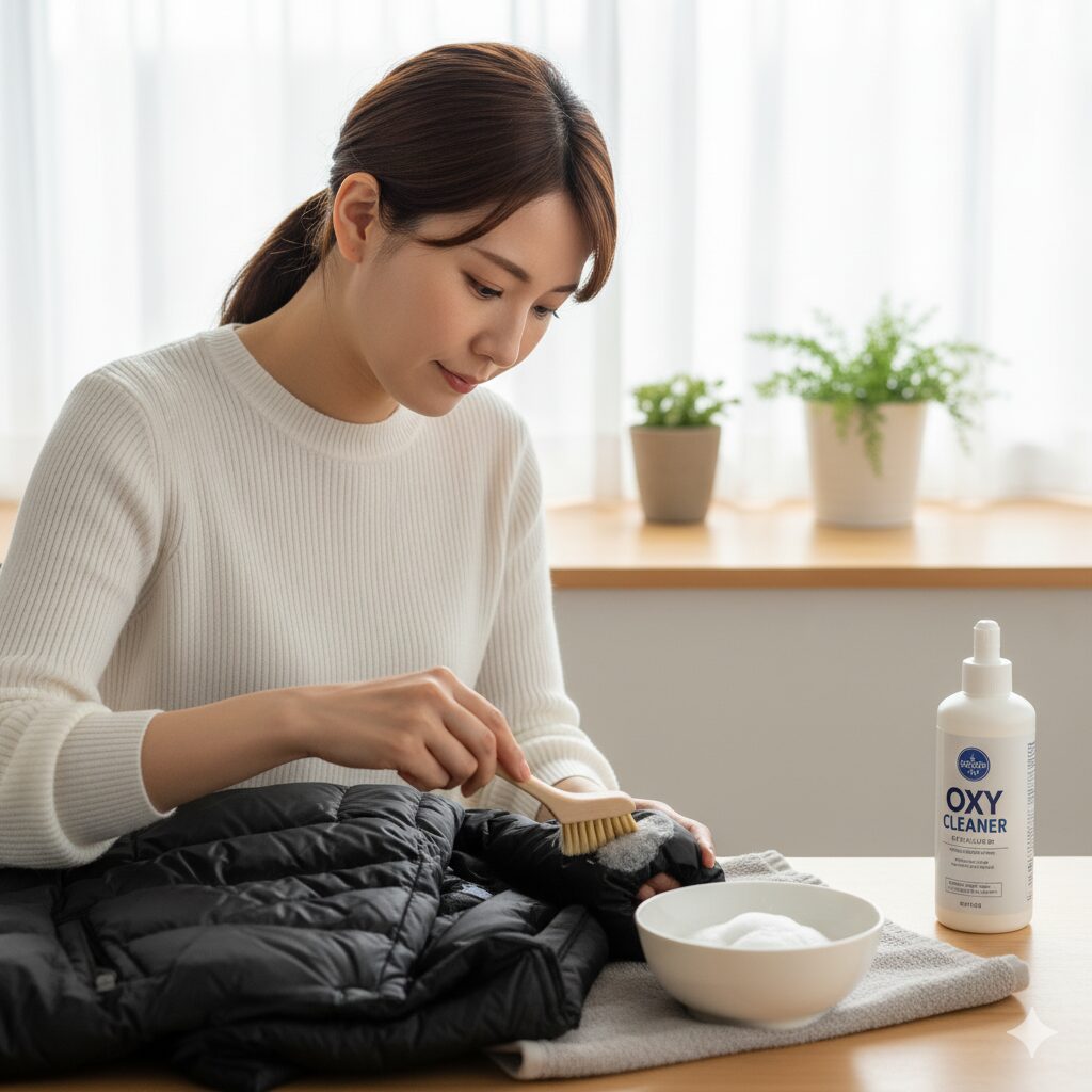 オキシクリーンを使った部分汚れの落とし方