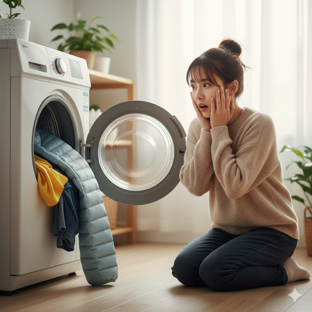 ダウンを誤って洗濯機で洗ってしまったら