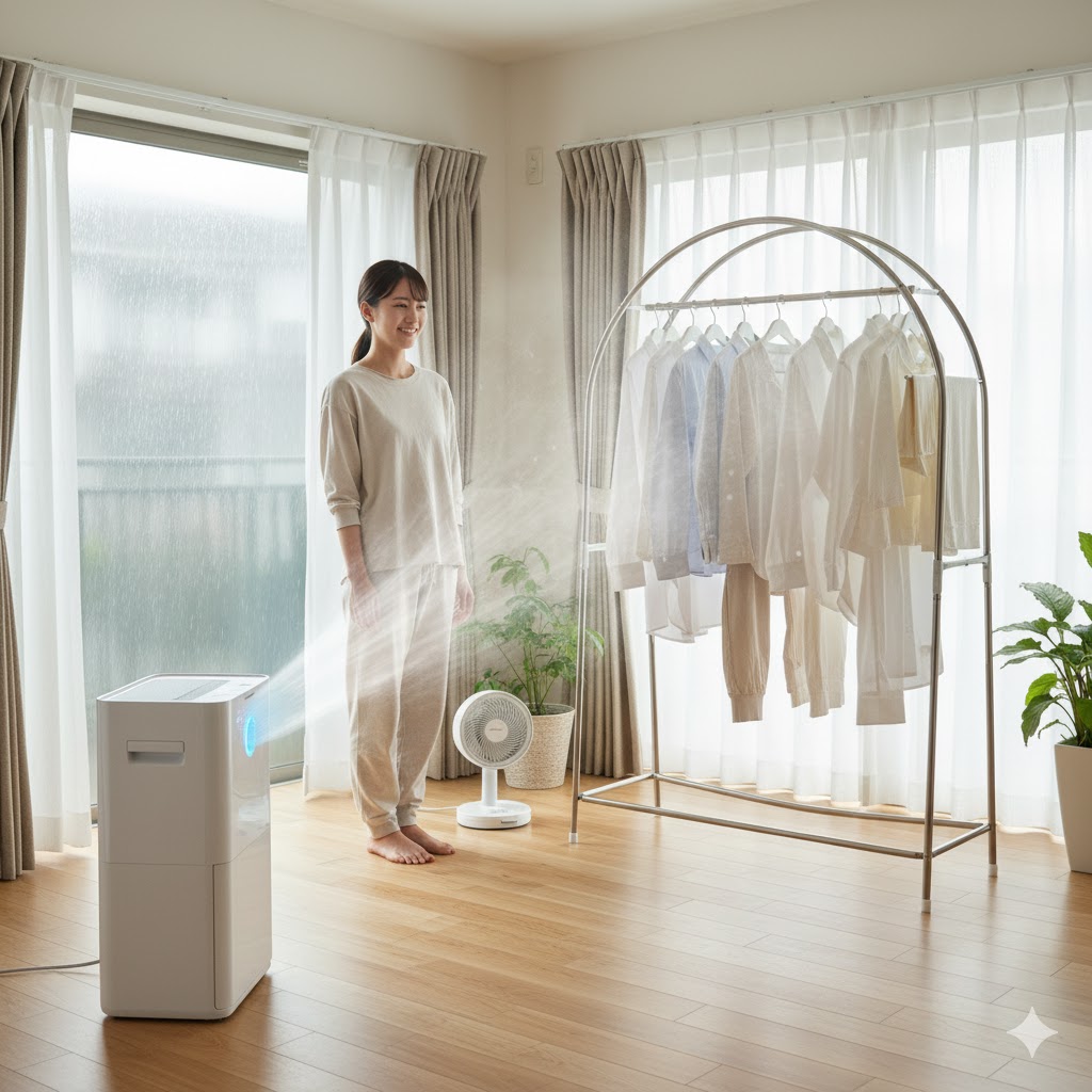 サーキュレーターで洗濯物を乾かすコツ